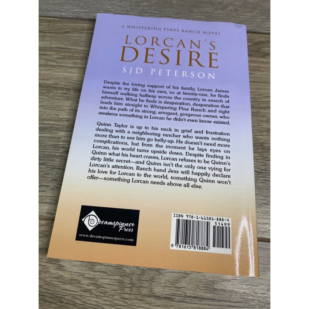 Lorcan's‎ Desire SJD Peterson Signed First Edition Whispering Pines Ranch Novel - Picture 3 of 6